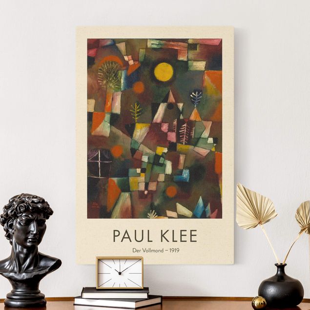 Natural canvas print - Paul Klee - The Full Moon - Museum Edition - Portrait format 2:3