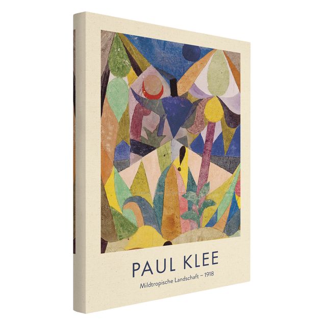 Natural canvas print - Paul Klee - Mild Tropical Landscape - Museum Edition - Portrait format 2:3