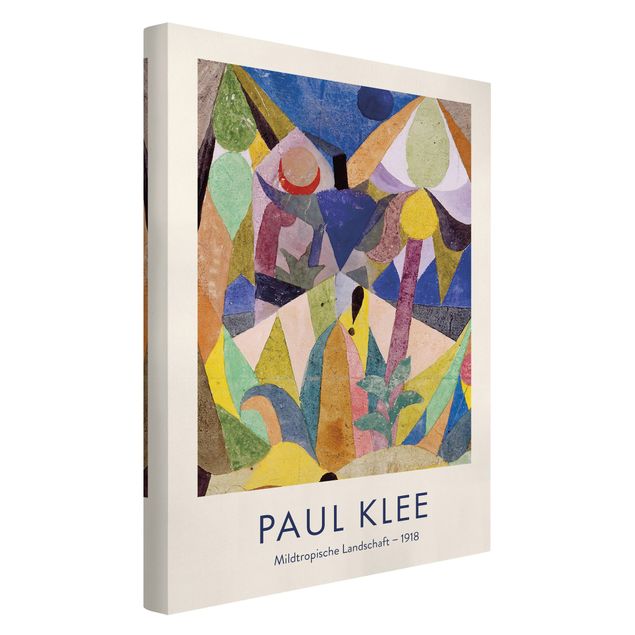 Print on canvas - Paul Klee - Mild Tropical Landscape - Museum Edition - Portrait format 2x3