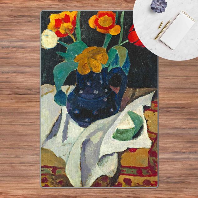 Colourful rugs Paula Modersohn-Becker - Still life With Tulips