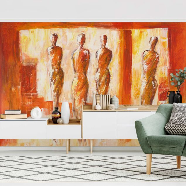 Wallpapers Petra Schüßler - Four Figures In Orange