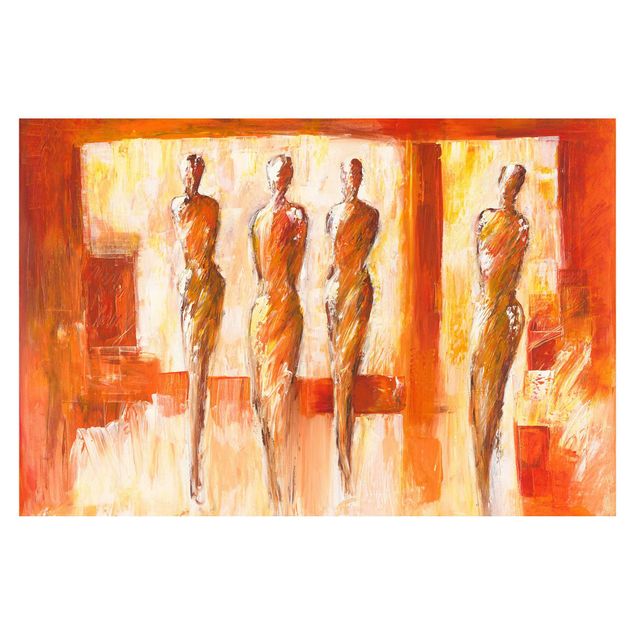 Wallpaper - Petra Schüßler - Four Figures In Orange