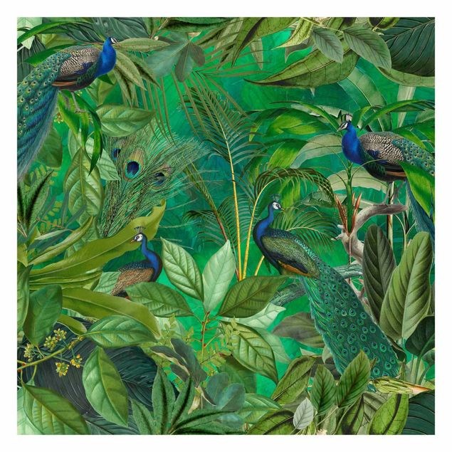 Walpaper - Peacocks In The Jungle