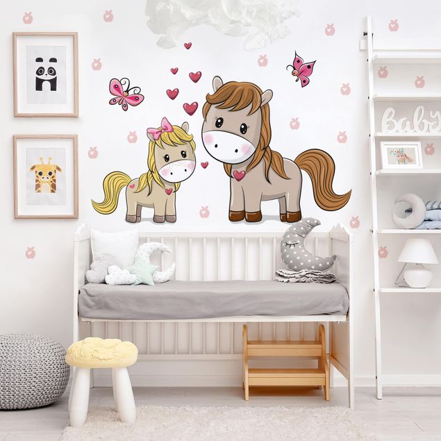 Animal print wall stickers Horse Pony Set