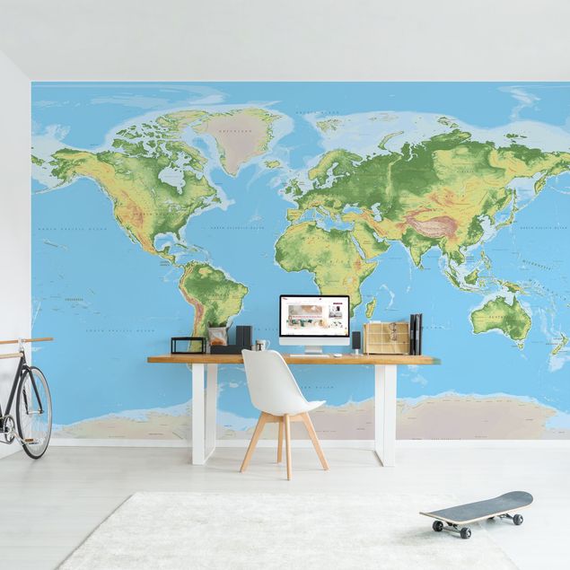 Wallpapers Physical World Map