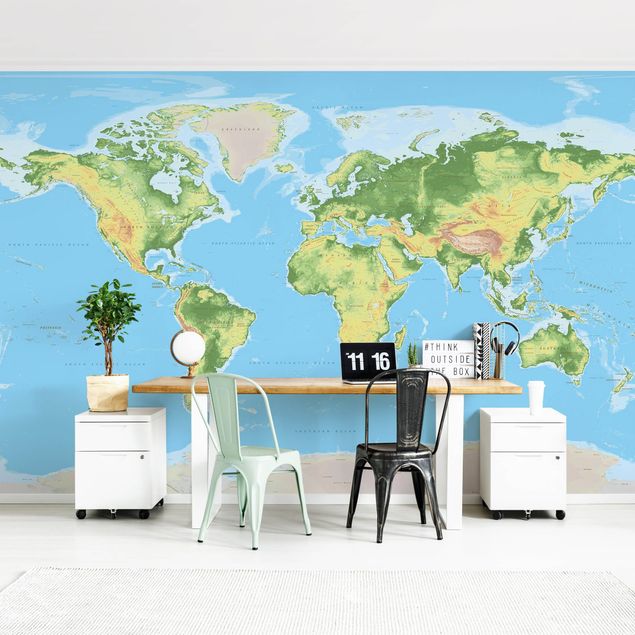 Wallpaper - Physical World Map