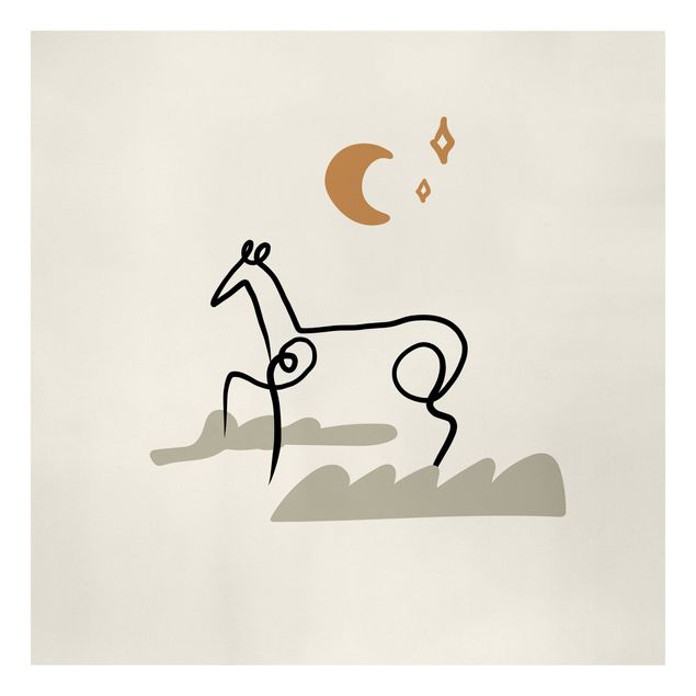 Print on canvas - Picasso Interpretation - The Horse - Square 1x1