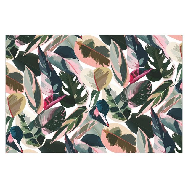 Walpaper - Pink Tropical Pattern XXL