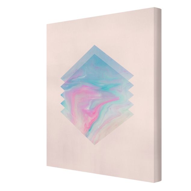 Canvas print - Pink Water Marble