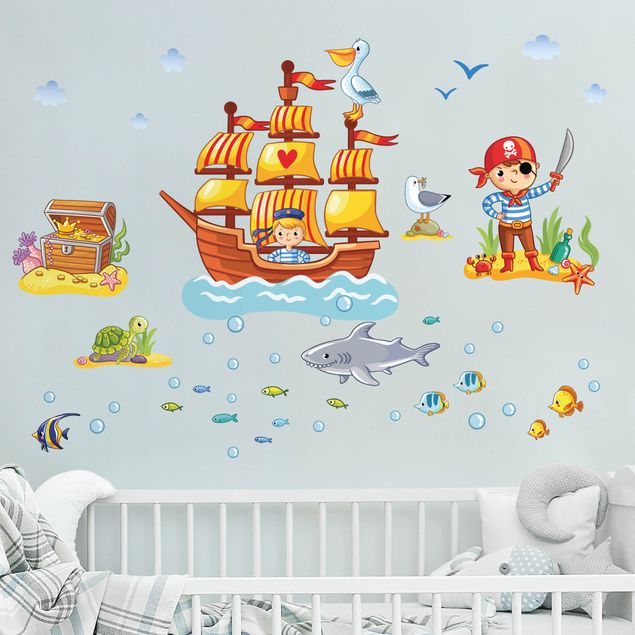 Wall decal Pirate set