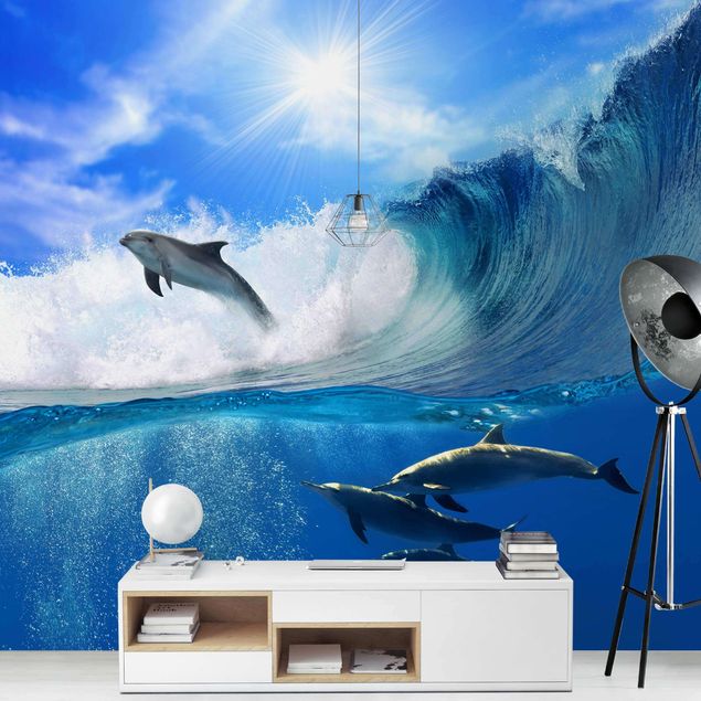 Wallpapers Playing Dolphins
