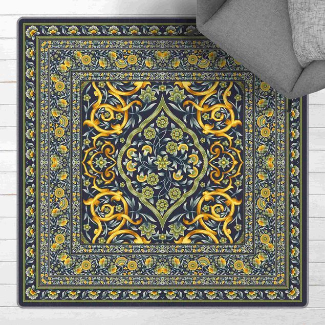 Modern rugs Magnificent Ornamental Rug Green