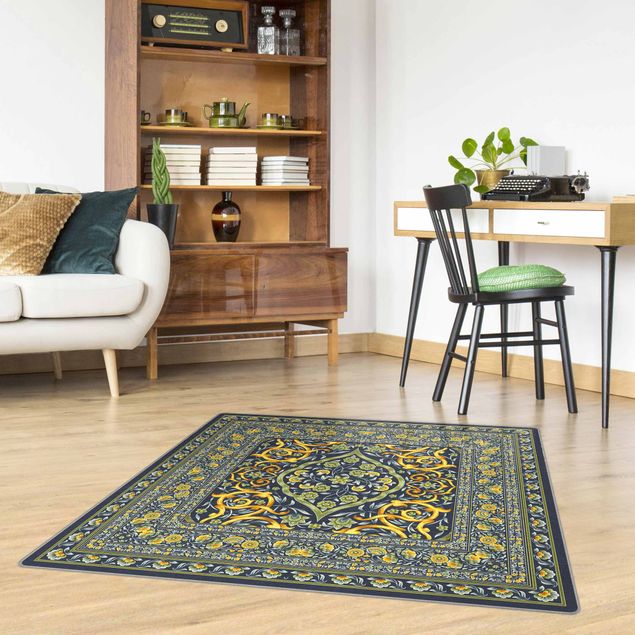Persian style rugs Magnificent Ornamental Rug Green