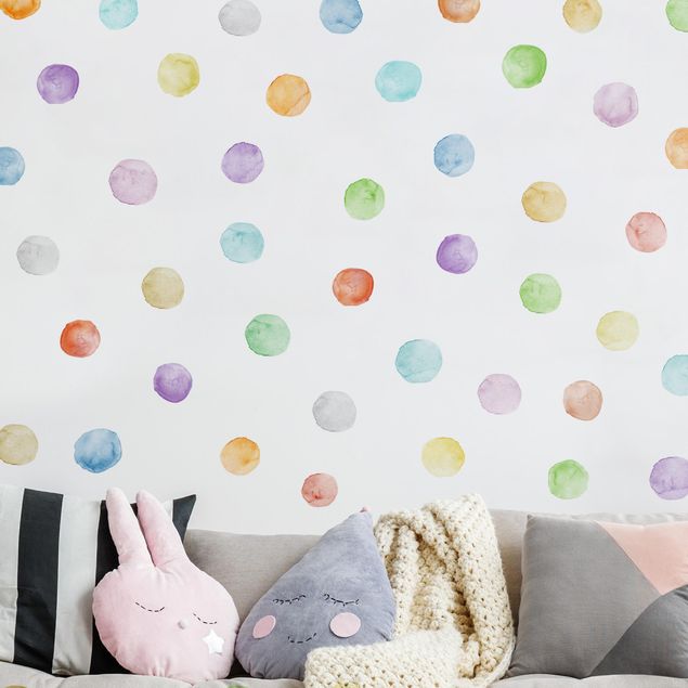 Wall stickers Points watercolor set pastel colorful