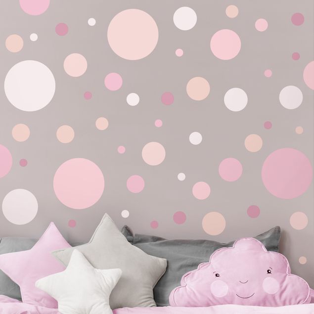 Wall sticker - Points confetti pink set