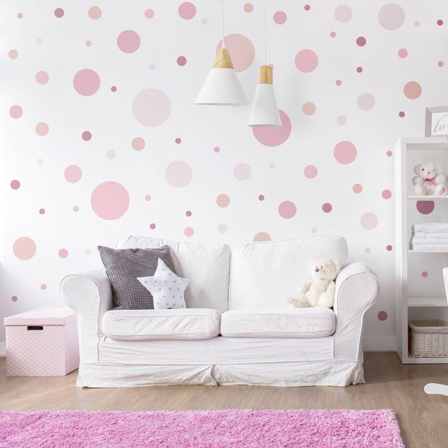 Wall sticker - Points confetti pink set
