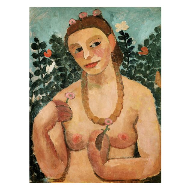 Print on canvas - Paula Modersohn-Becker - Self Portrait with Amber Necklace