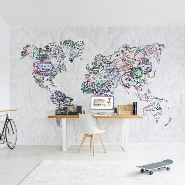 Wallpapers Passport Stamp World Map
