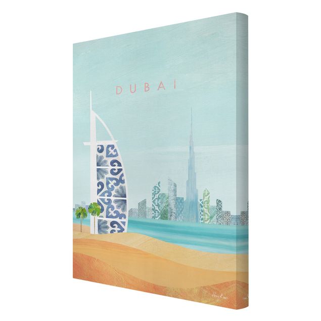 Print on canvas - Travel poster - Dubai - Portrait format 2:3