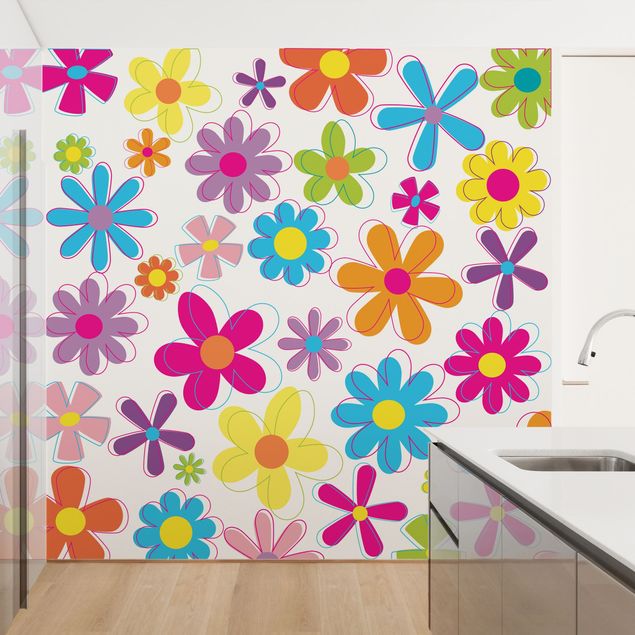 Wallpaper - Retro Flowers