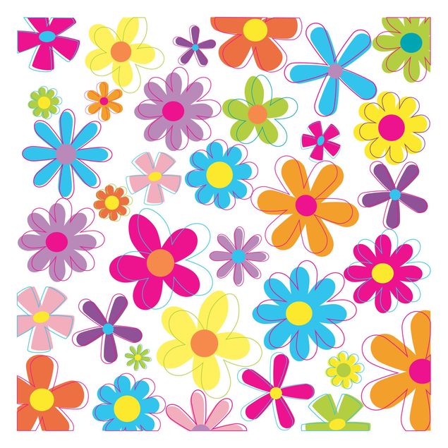 Wallpaper - Retro Flowers