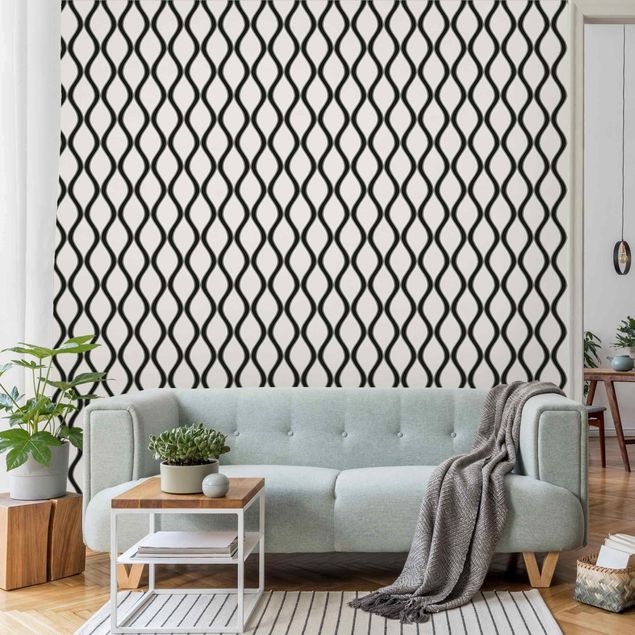 Wallpapers Retro Pattern With Waves In Black