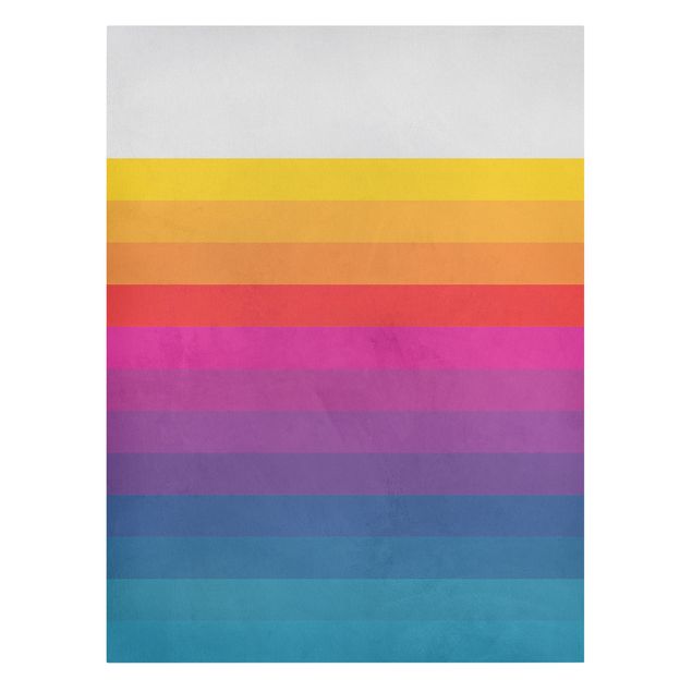 Canvas print - Retro Rainbow Stripes