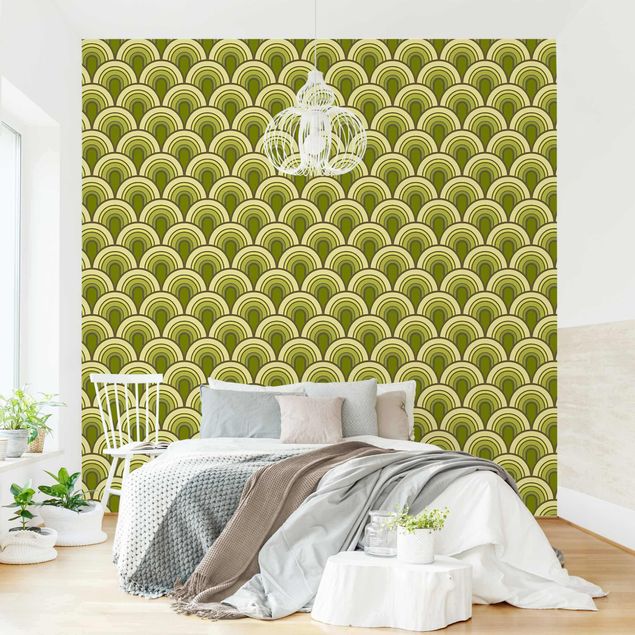 Wallpaper - Retro Shed Green