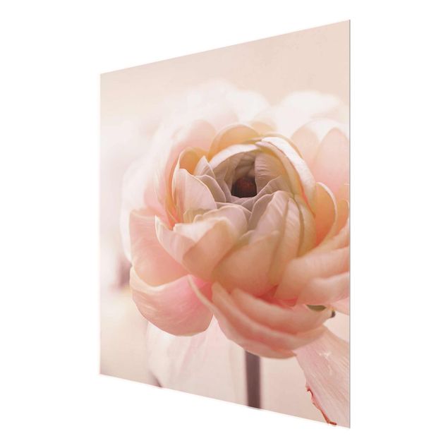 Glass print - Focus On Light Pink Flower