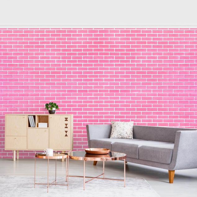 Wallpaper - Pink Brick Wall