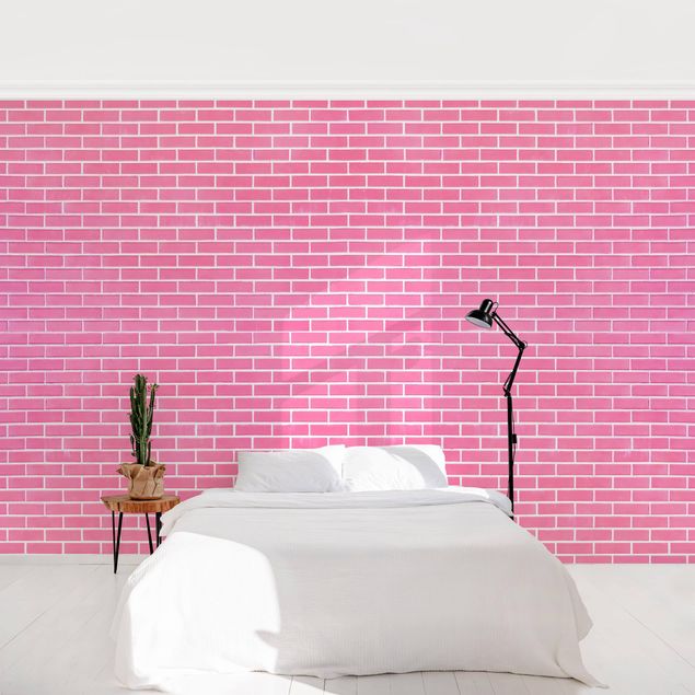 Wallpaper - Pink Brick Wall