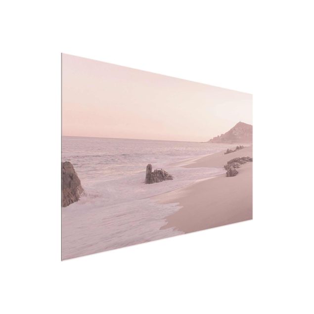 Glass print - Reddish Golden Beach