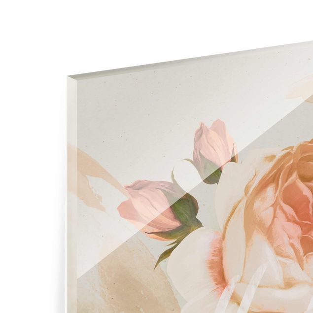 Glass print - Roses - All for Love