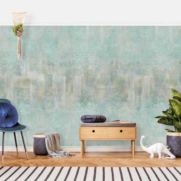 Wallpaper - Rustic Concrete Pattern Mint