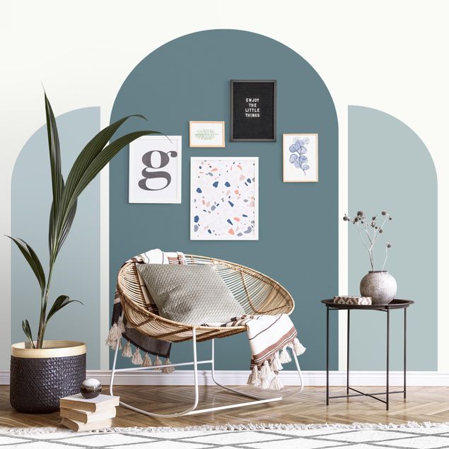 Wall sticker - Round Arch - Bluish Grey