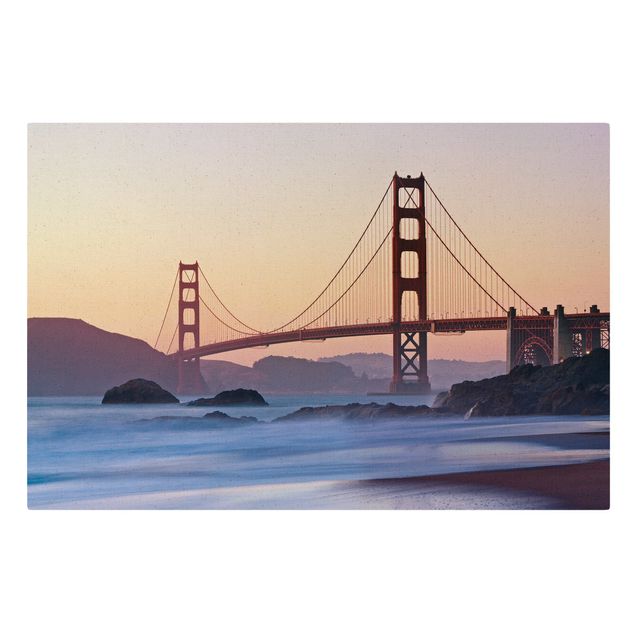 Natural canvas print - San Francisco Romance - Landscape format 3:2