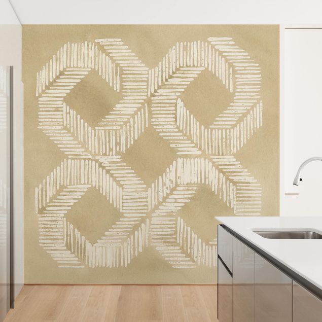 Wallpapers Sand Coloured Modern Geometry II