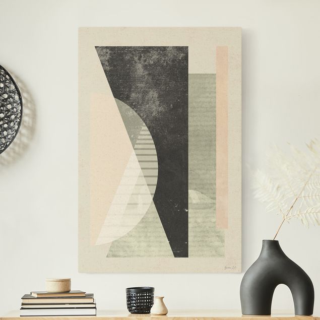 Natural canvas print - Delicate Bauhaus With Structure - Portrait format 2:3