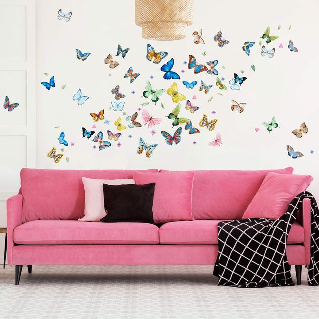 Wall decal Butterflies Watercolor XXL Set