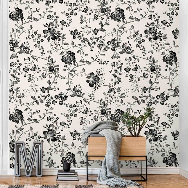 Wallpapers Black Flower Tendrils