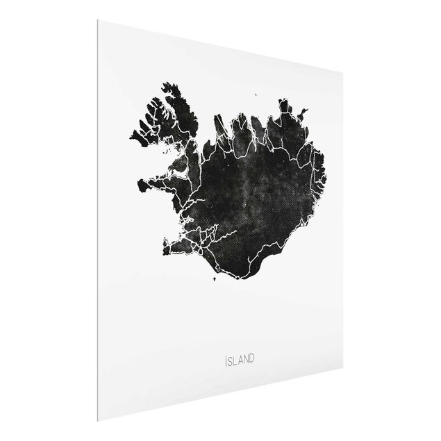 Glass print - Black Iceland