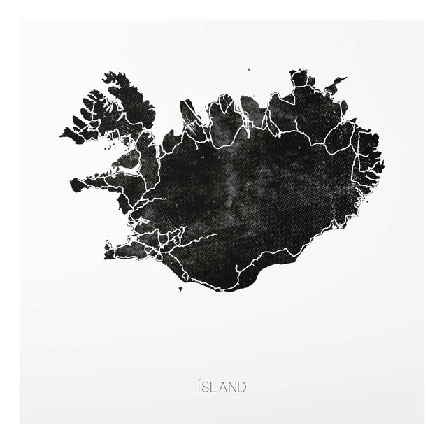Glass print - Black Iceland