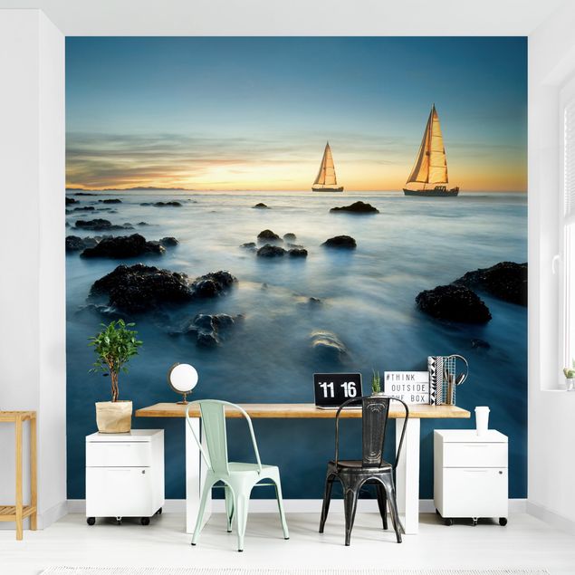 Wallpaper - Sailboats On the Ocean
