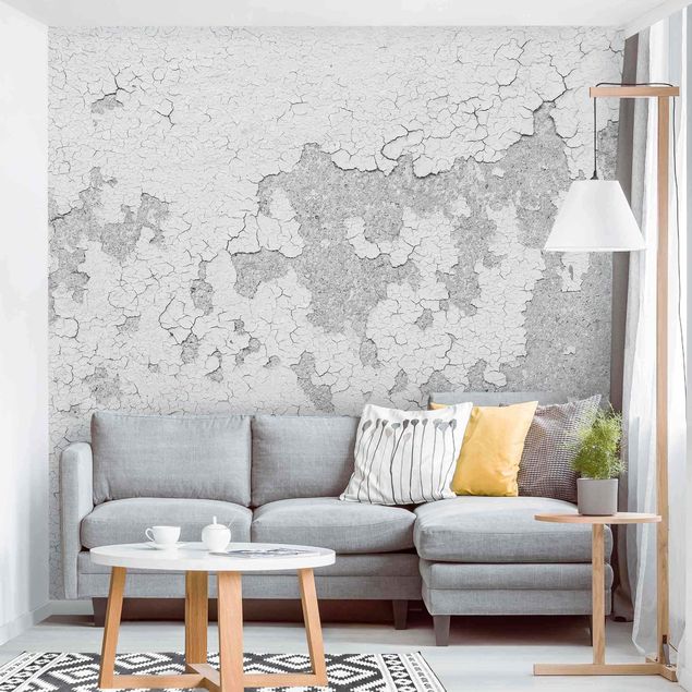 Wallpapers Shabby Plaster In Grey
