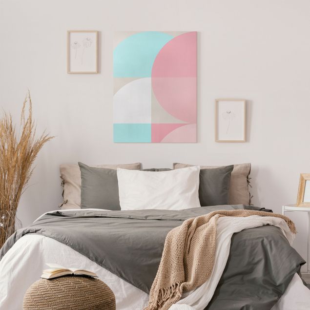 Canvas print - Scandinavian Shapes In Pastel ll