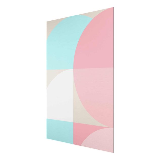 Glass print - Scandinavian Shapes In Pastel ll
