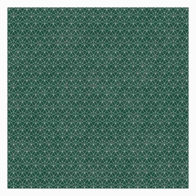 Wallpaper - Emerald Art Deco Line Pattern