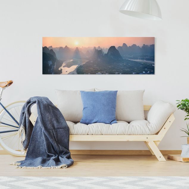 Print on canvas - Sunrise In Mountainous Landscape