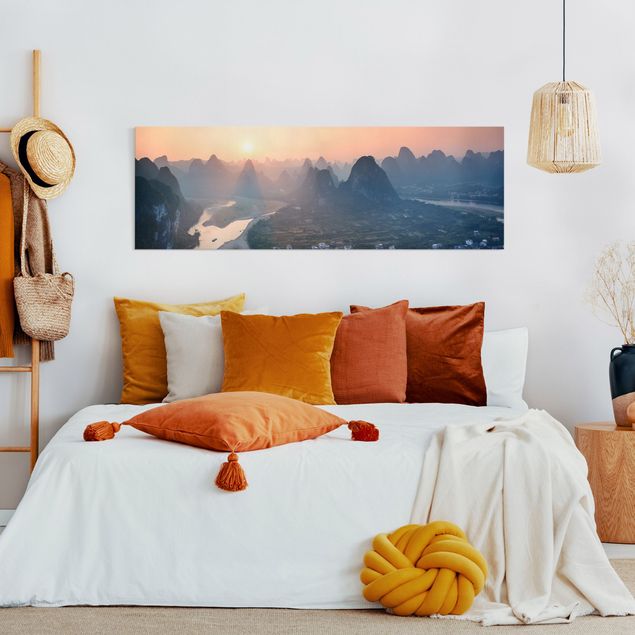 Print on canvas - Sunrise In Mountainous Landscape