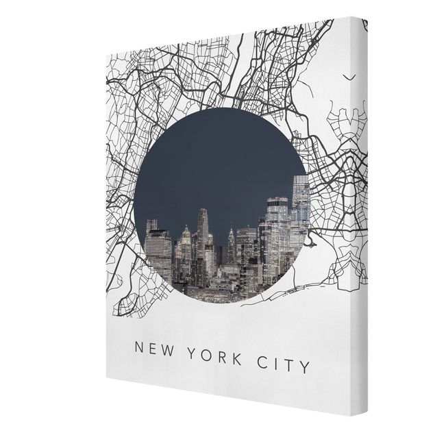 Canvas print - Map Collage New York City
